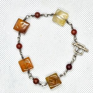 925 Carnelian Artisan Made Bracelet
